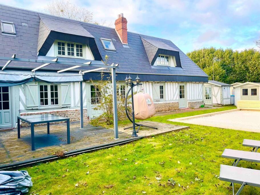Longere Avec Piscine Prive A 35 Min De Deauville Le Mesnil-Saint-Jean Luaran gambar
