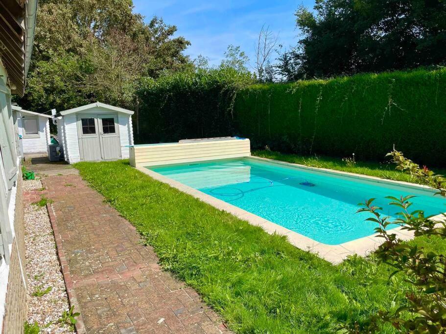 Longere Avec Piscine Prive A 35 Min De Deauville Le Mesnil-Saint-Jean Luaran gambar